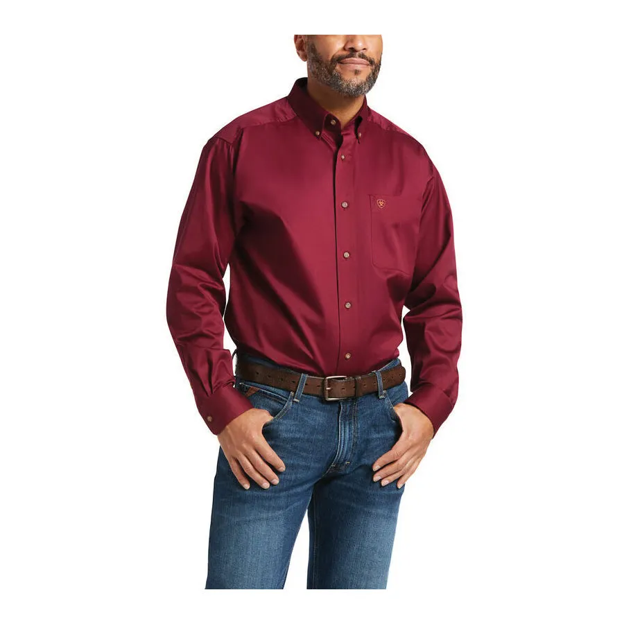 Ariat Mens L/S Solid Twill Classic Fit Shirt Style 10012635