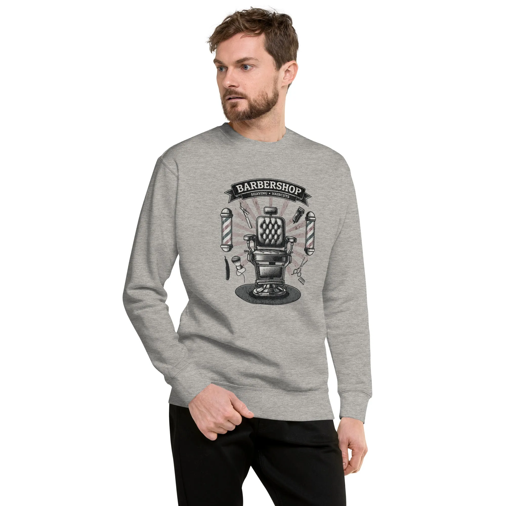 Barbershop Unisex Premium Sweatshirt - StyleMZ