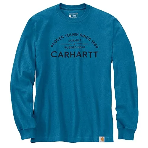 Carhartt 105420 Men's Loose Fit Heavyweight Long-Sleeve Rugged Graphic T-Shirt