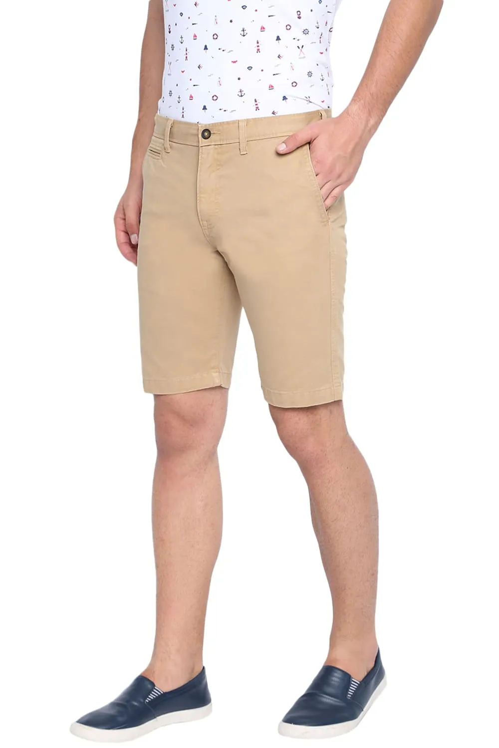 Comfort Fit Over Dyed Cotton Shorts