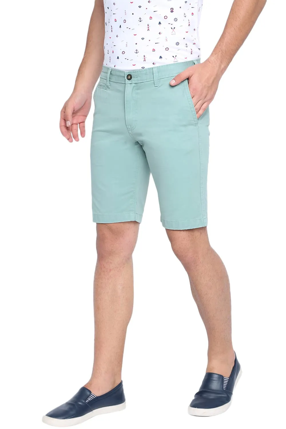 Comfort Fit Over Dyed Cotton Shorts