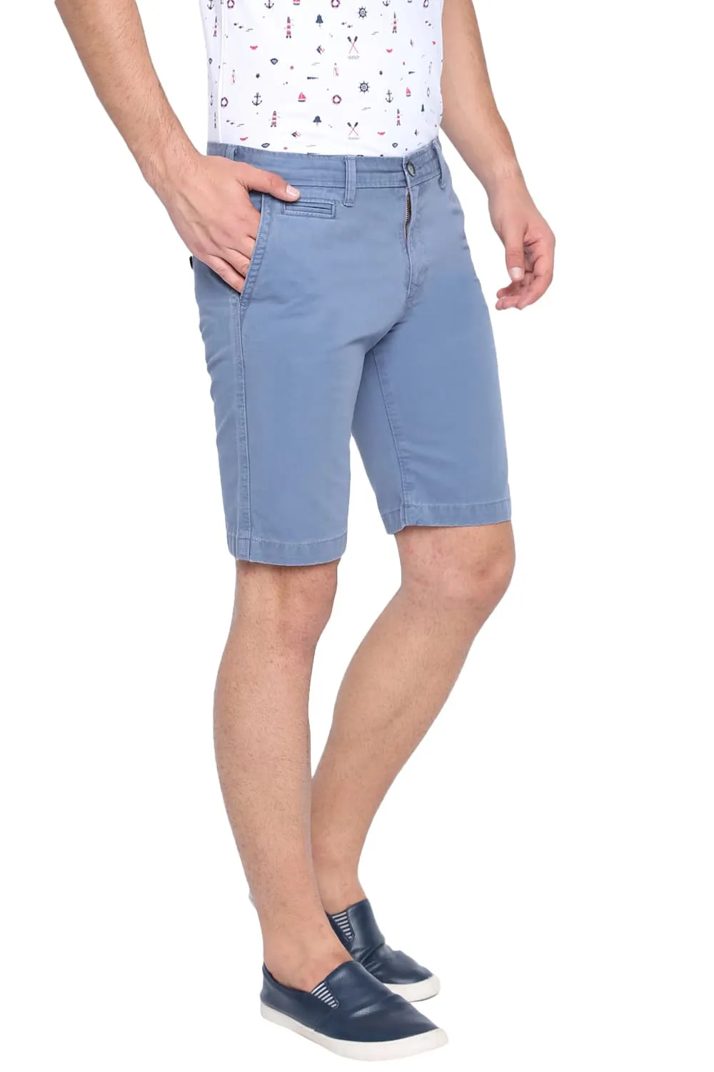 Comfort Fit Over Dyed Cotton Shorts