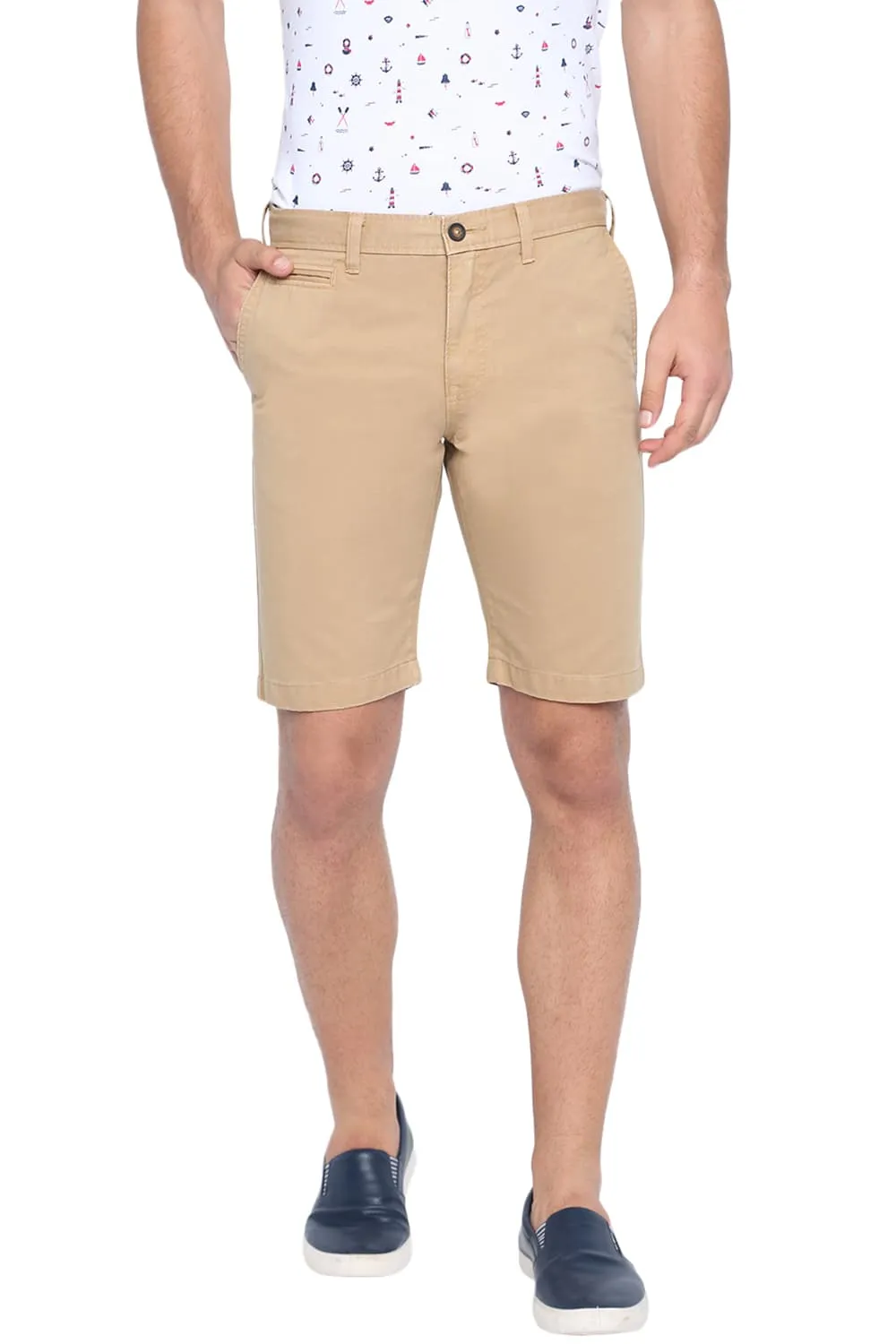 Comfort Fit Over Dyed Cotton Shorts