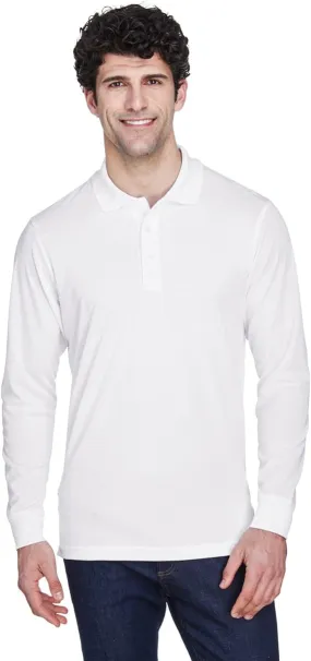 Core 365 Men's Ash City Pinnacle Performance Long Sleeve Pique Polos CA05155