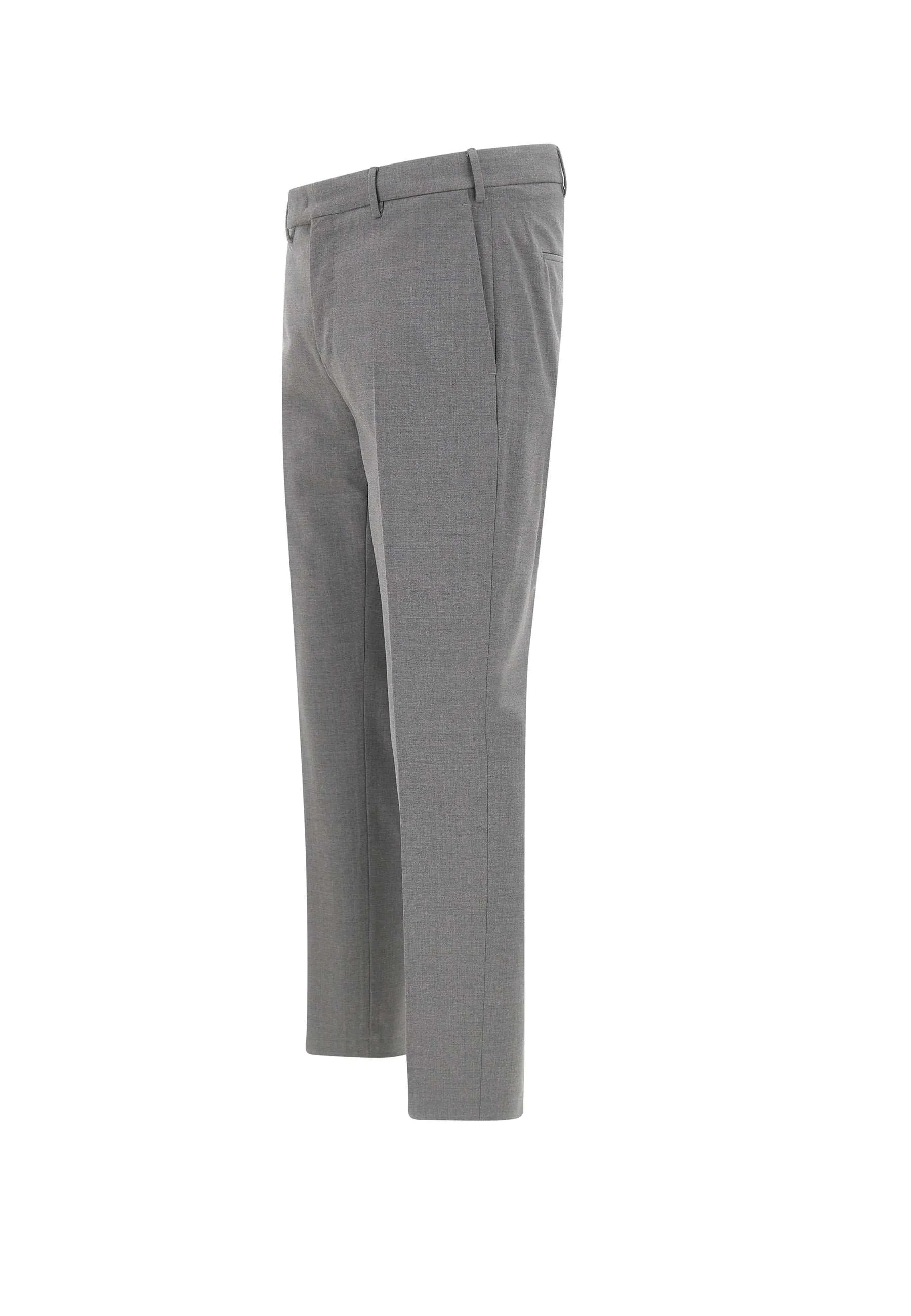 Dieci Men's Wool Trousers in Light Grey