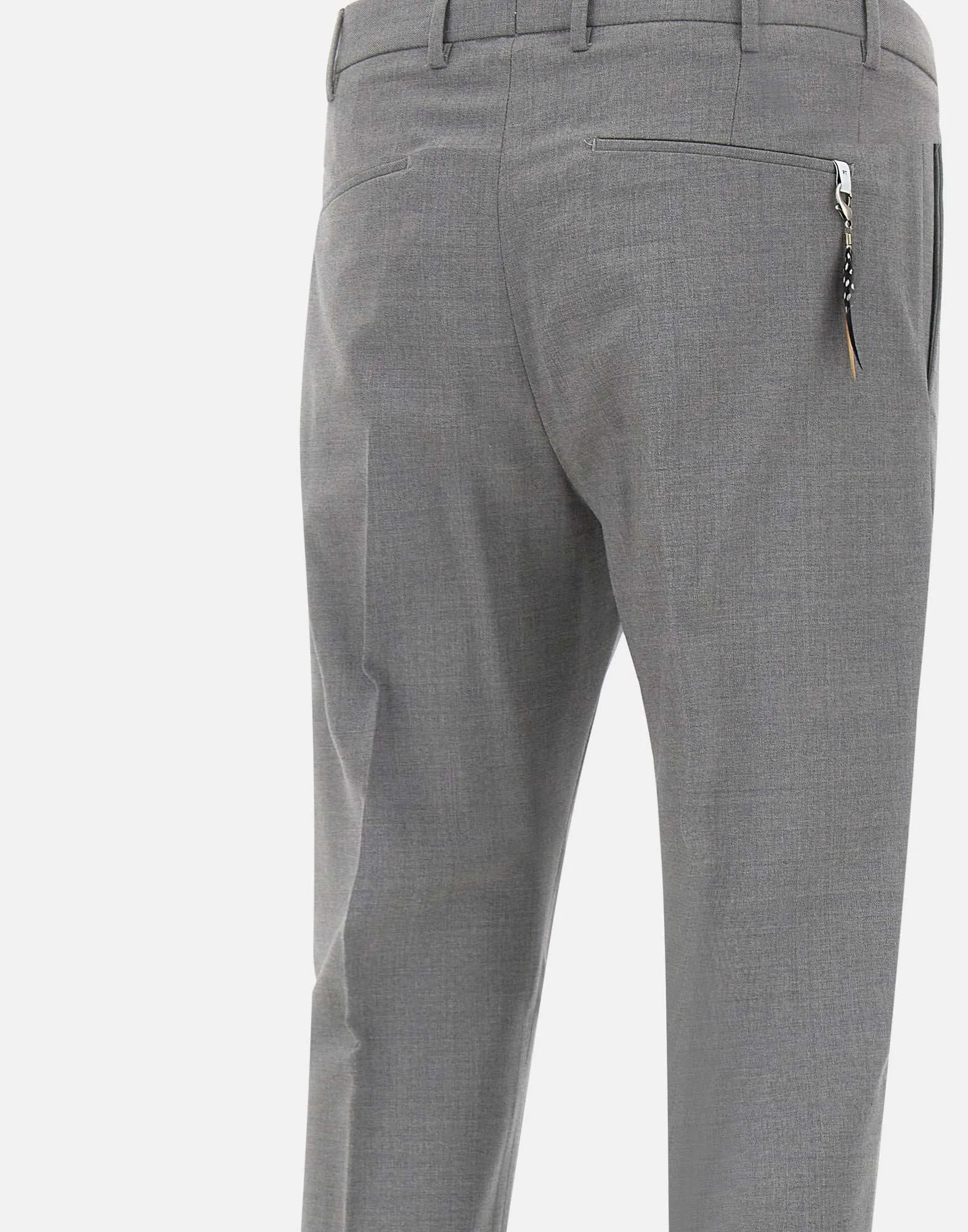 Dieci Men's Wool Trousers in Light Grey