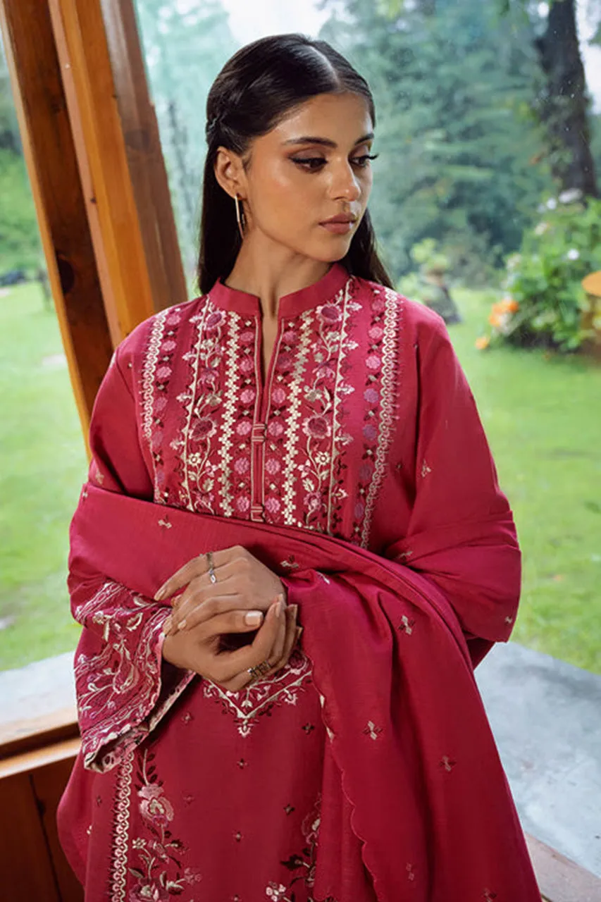 Fall Winter'24 - 3 Piece - Embroidered Light Khaddar Suit PEDY24DFV821