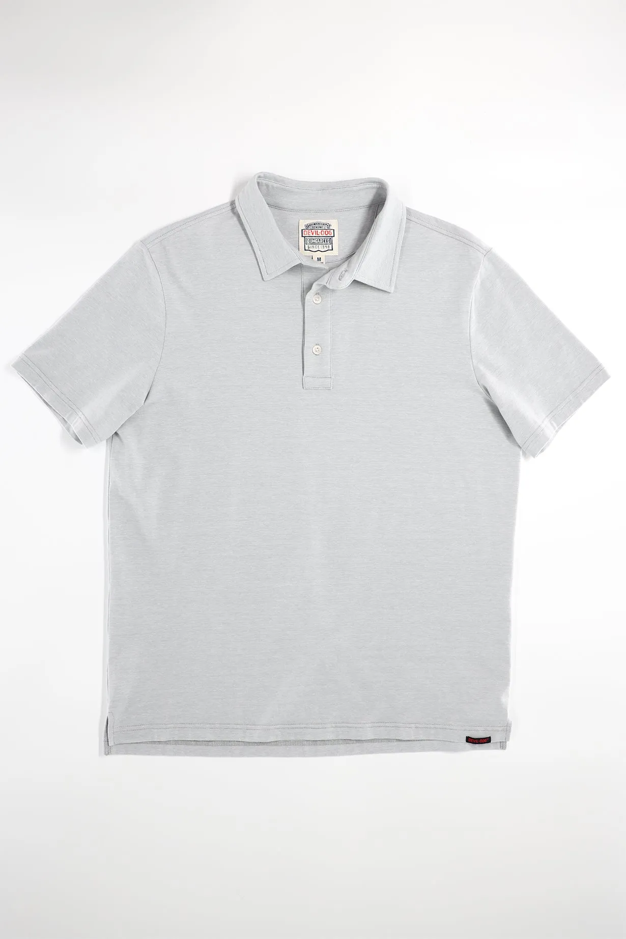 Feeder Stripe Polo - Melange Quiet Gray