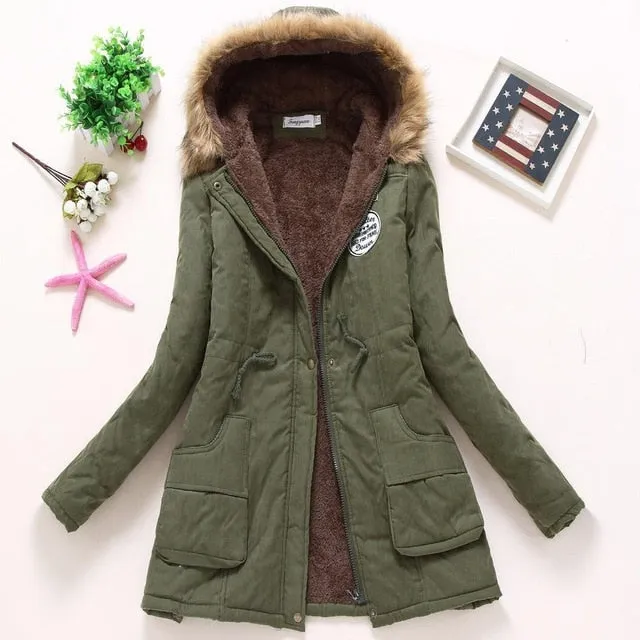 Fitaylor Winter Coats Women Cotton Jacket Thick Warm Hooded Abrigos