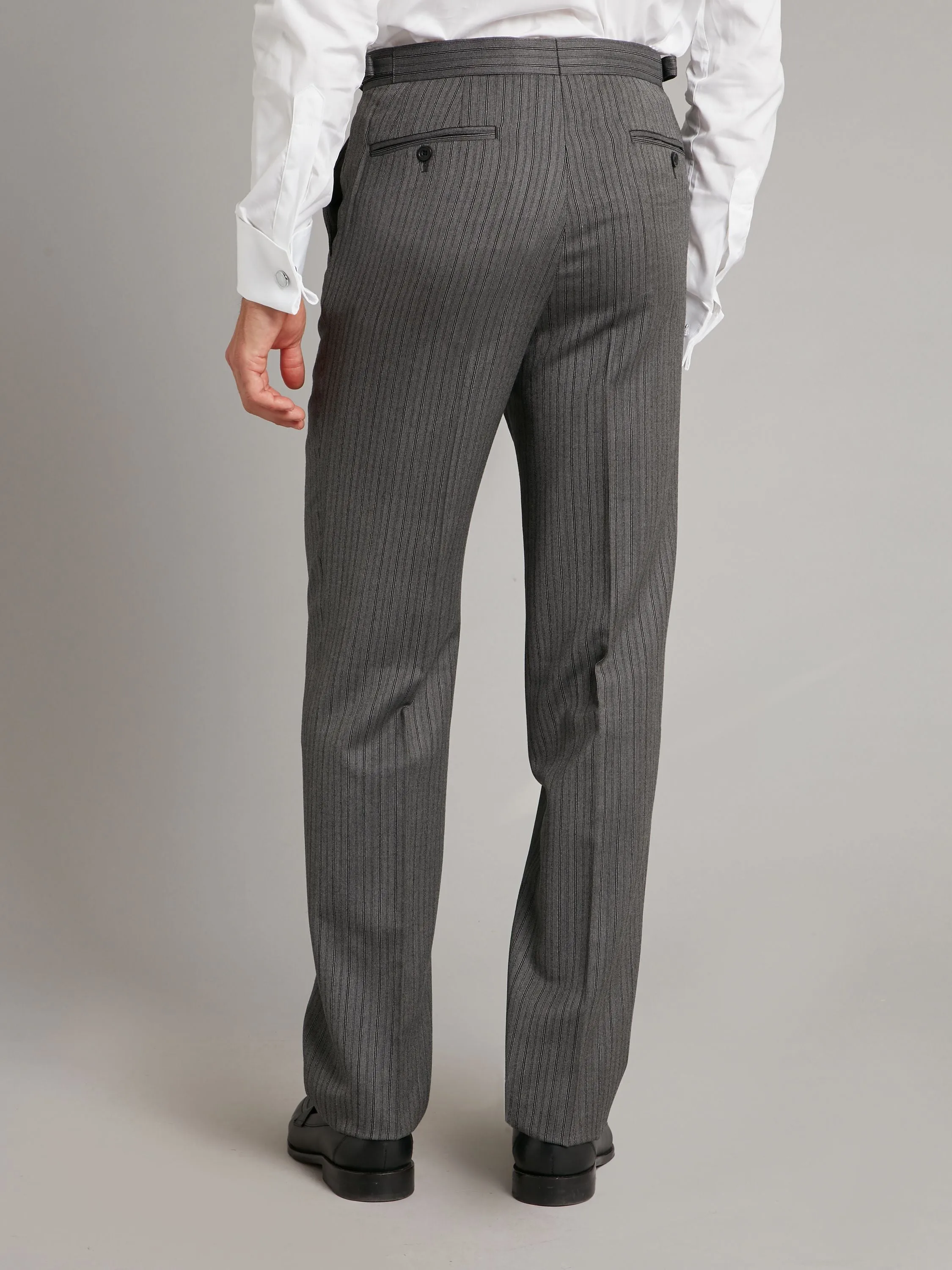 Flat Front Luxury Morning Pants- Light Grey