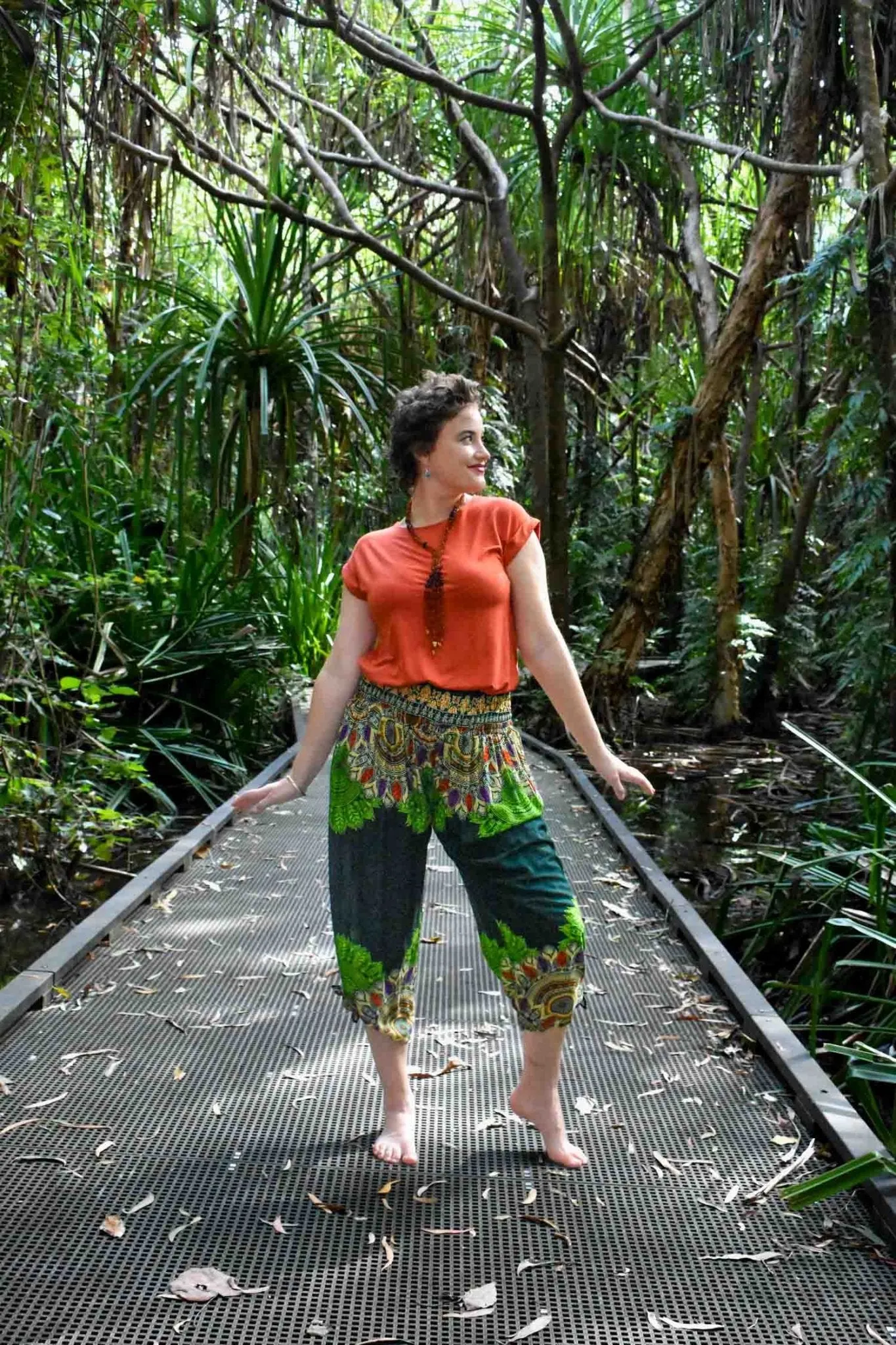 Freya Pants - Shakti Green Forest