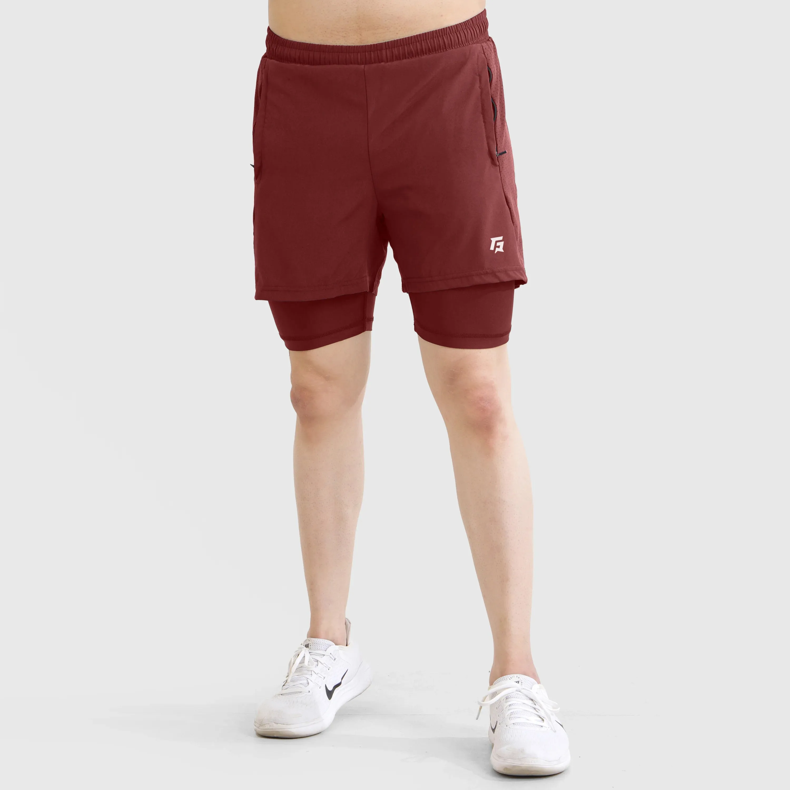 GA Laser Grip Shorts (Maroon)