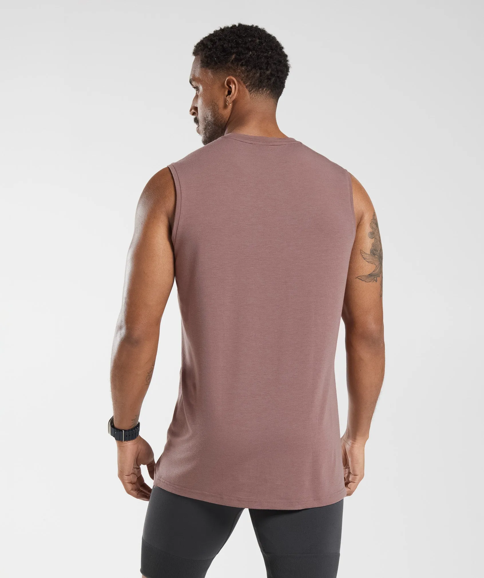 Gymshark Studio Breath Tank - Dusty Maroon