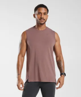 Gymshark Studio Breath Tank - Dusty Maroon