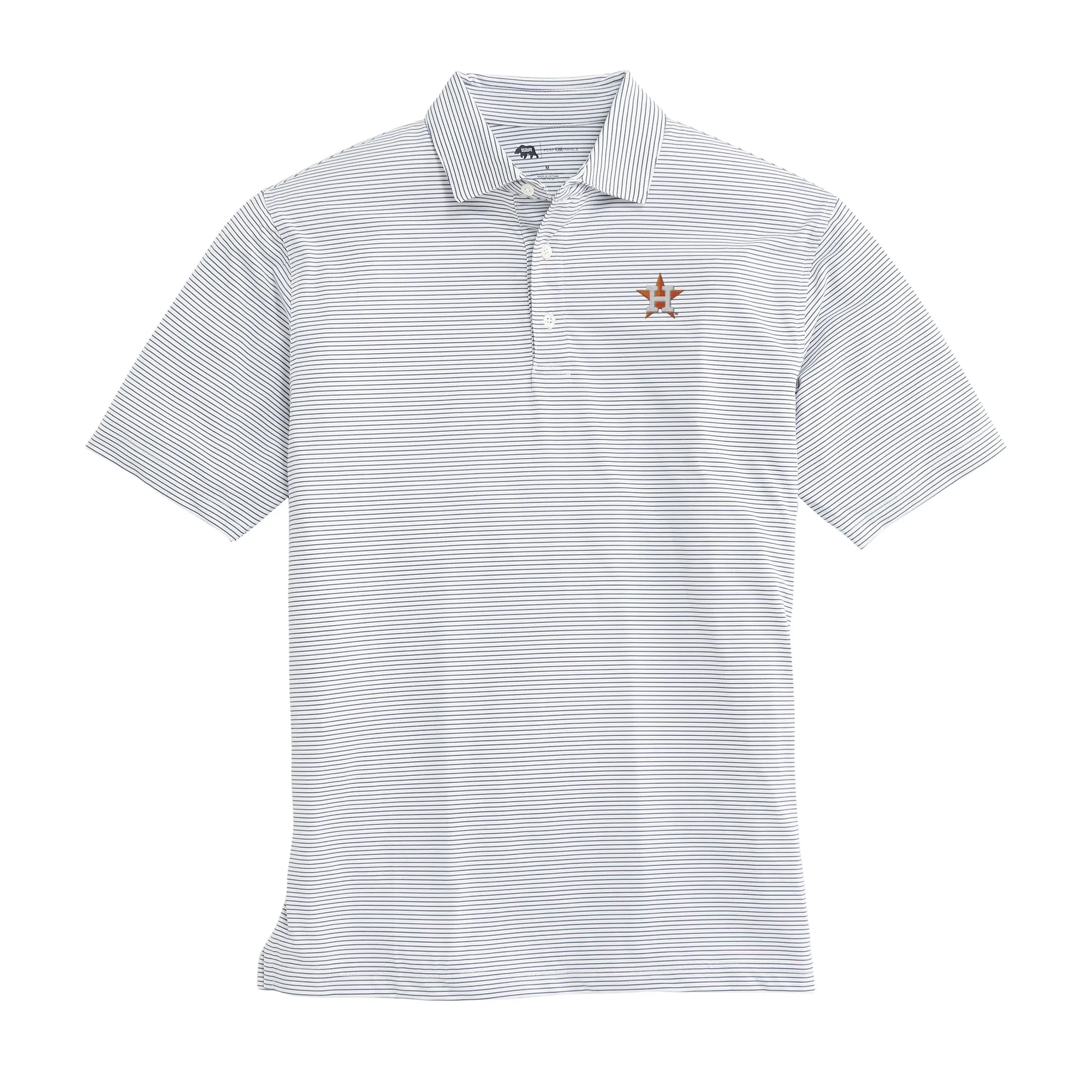 Houston Astros Birdie Stripe Performance Polo