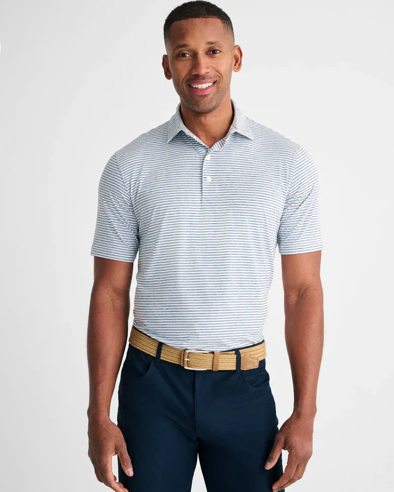 Johnnie-O Seymour Striped Polo Lake