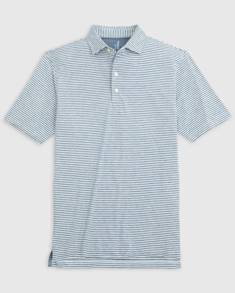 Johnnie-O Seymour Striped Polo Lake