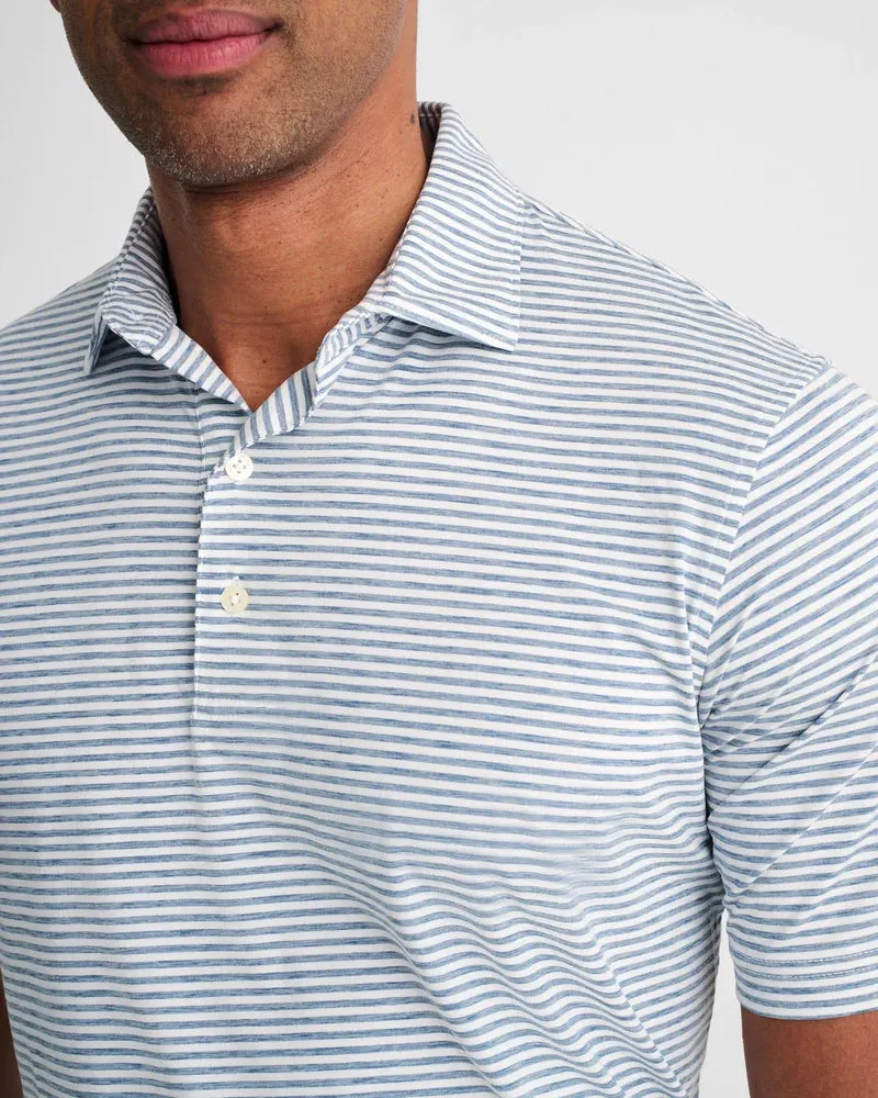 Johnnie-O Seymour Striped Polo Lake