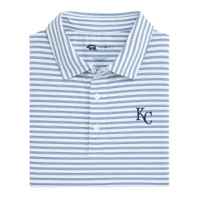 Kansas City Royals Wedge Stripe Performance Polo