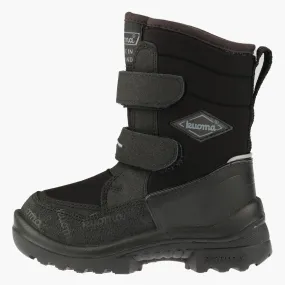 Kids´ winter boots with strap closure Crosser, Black/Black