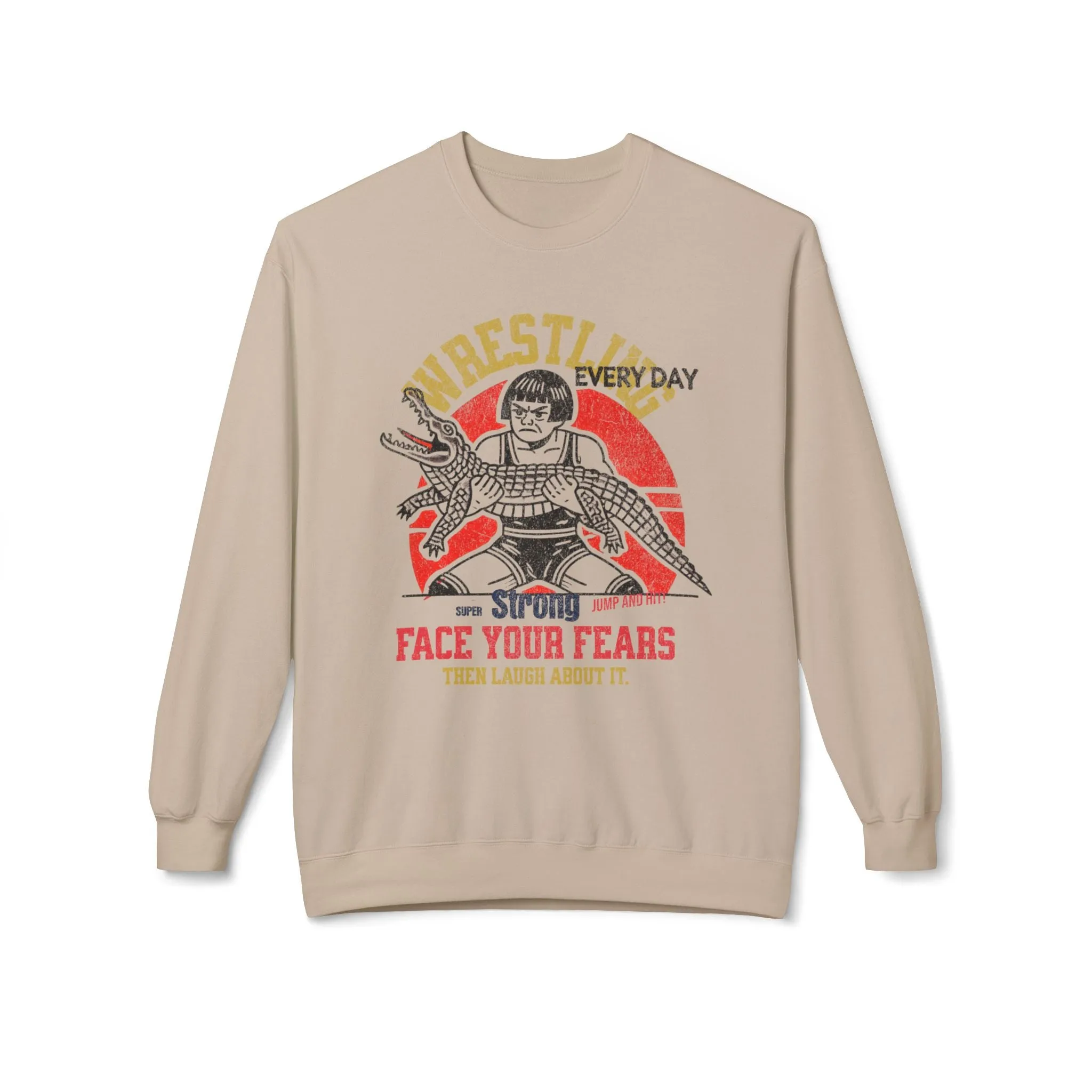 Korea -  Face your fears Unisex Midweight Softstyle Fleece Crewneck Sweatshirt  - StyleMZ