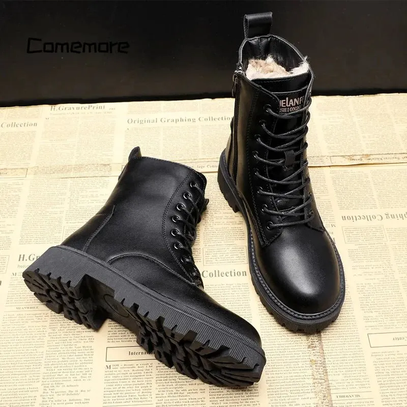 Lace-Up Combat Boots