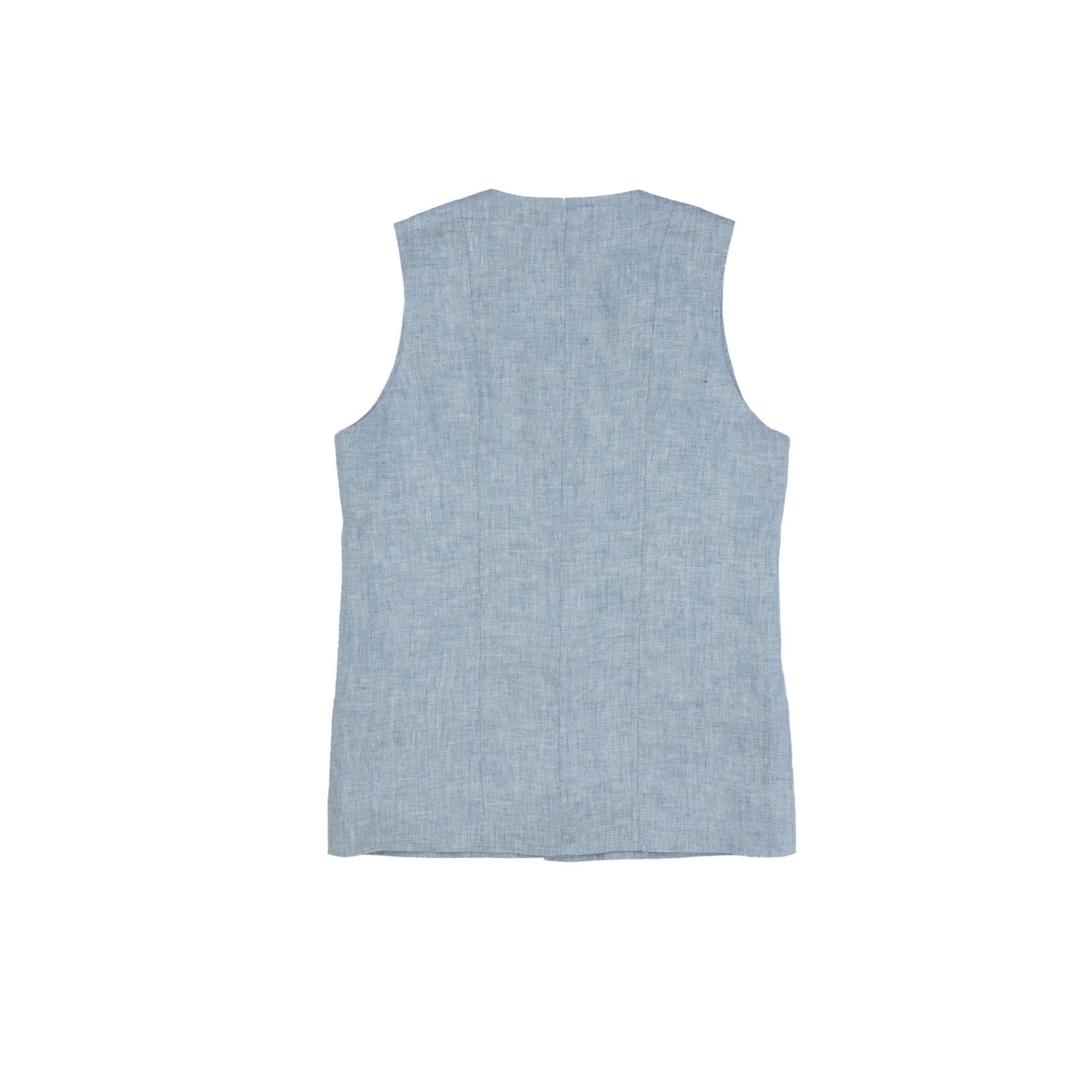 Light Blue Herringbone Gabrielle Top