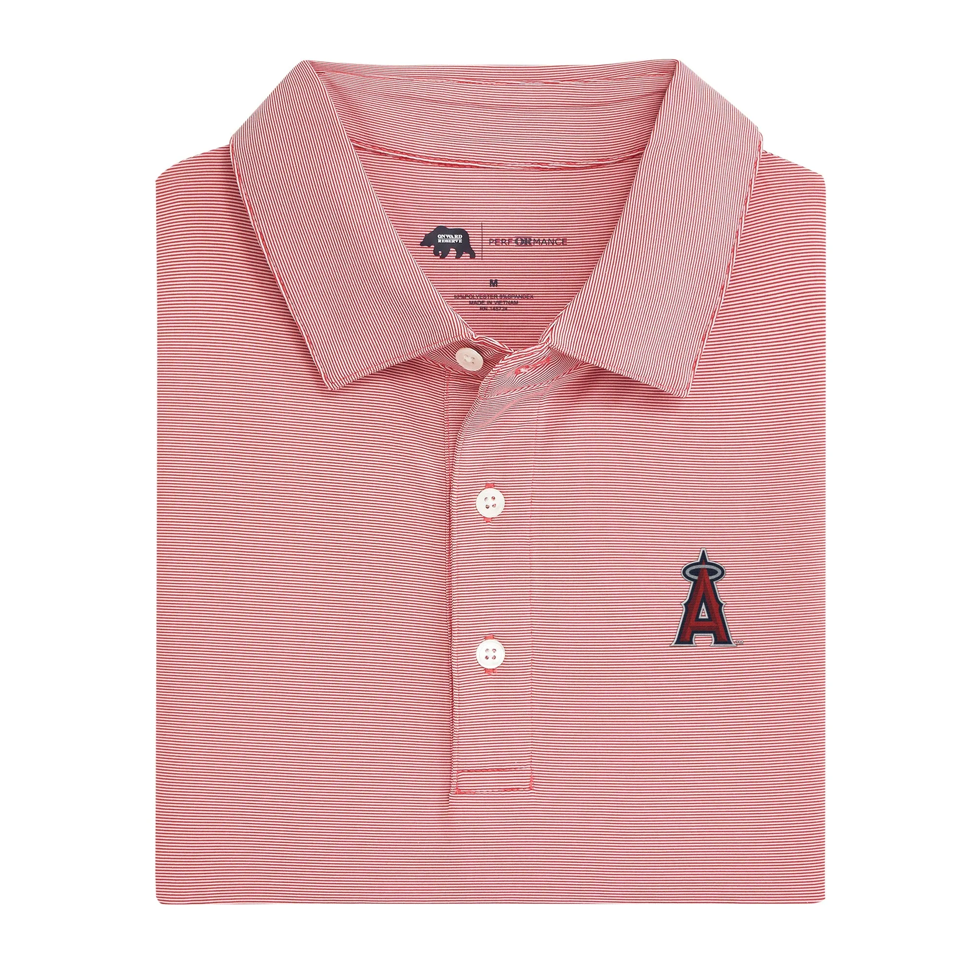 Los Angeles Angels Hairline Stripe Performance Polo