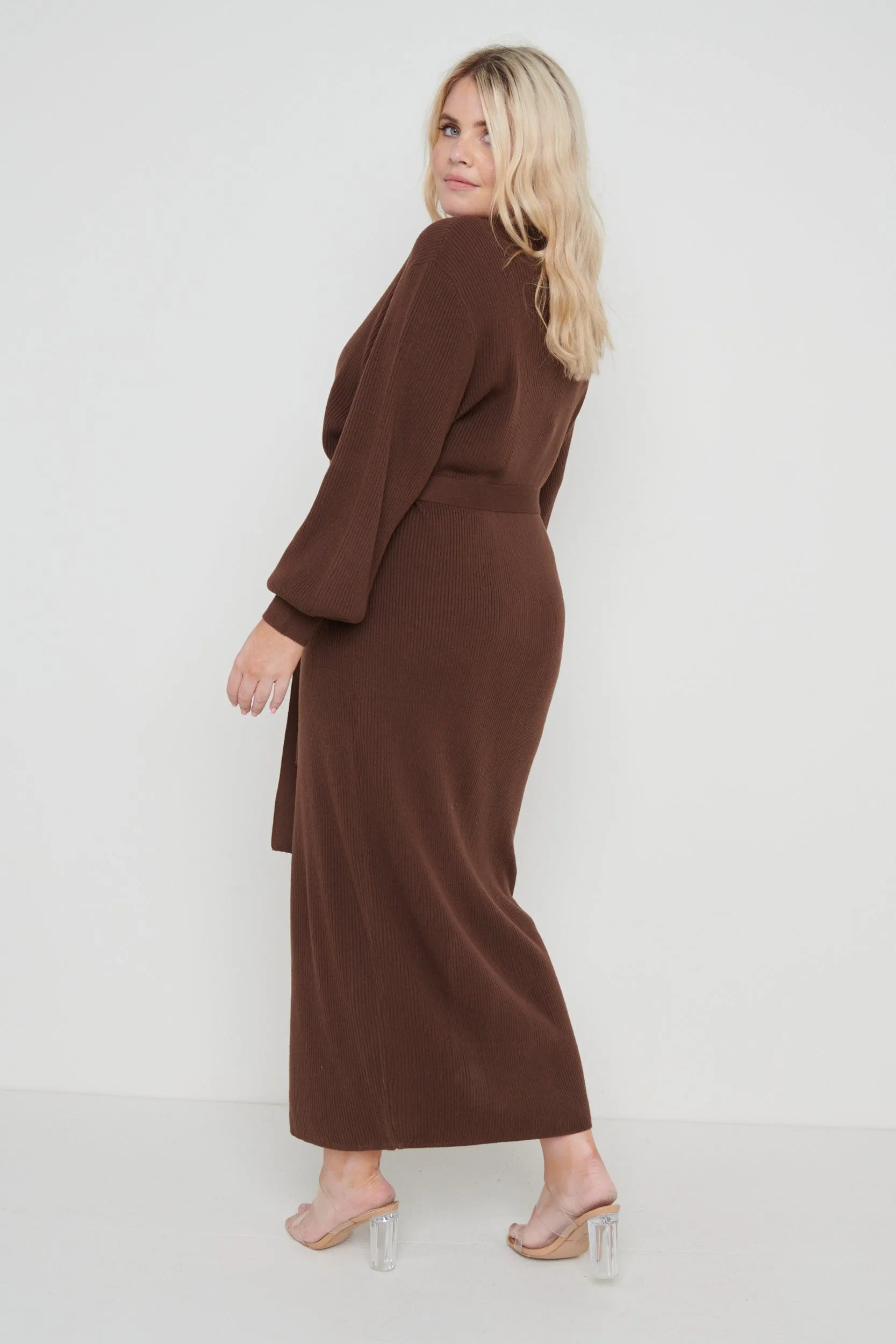 Mae Crew Neck Knit Dress - Forest Gateau