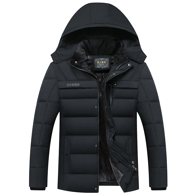 Men -20 Degree Thicken Warm Men Parkas Hooded  Jackets