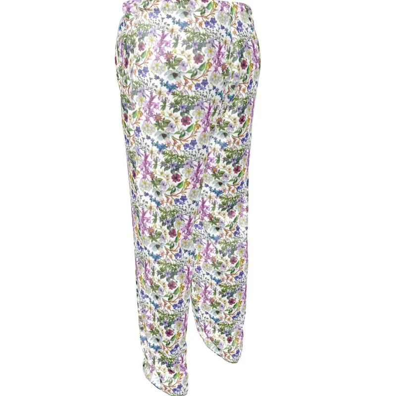 Mens Luxury Pyjama Trousers - Orchid Light Botanicals Collection