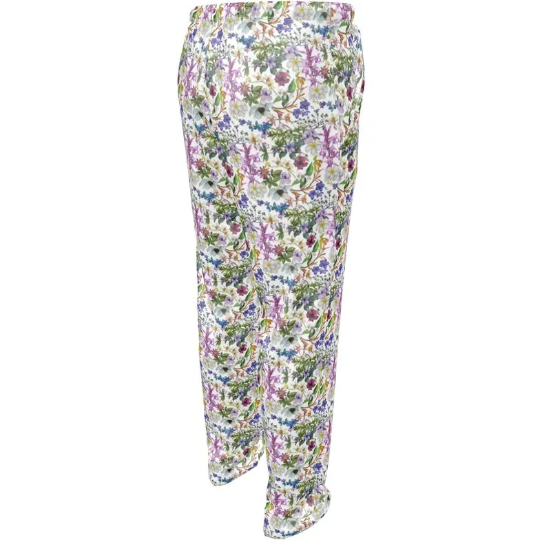 Mens Luxury Pyjama Trousers - Orchid Light Botanicals Collection