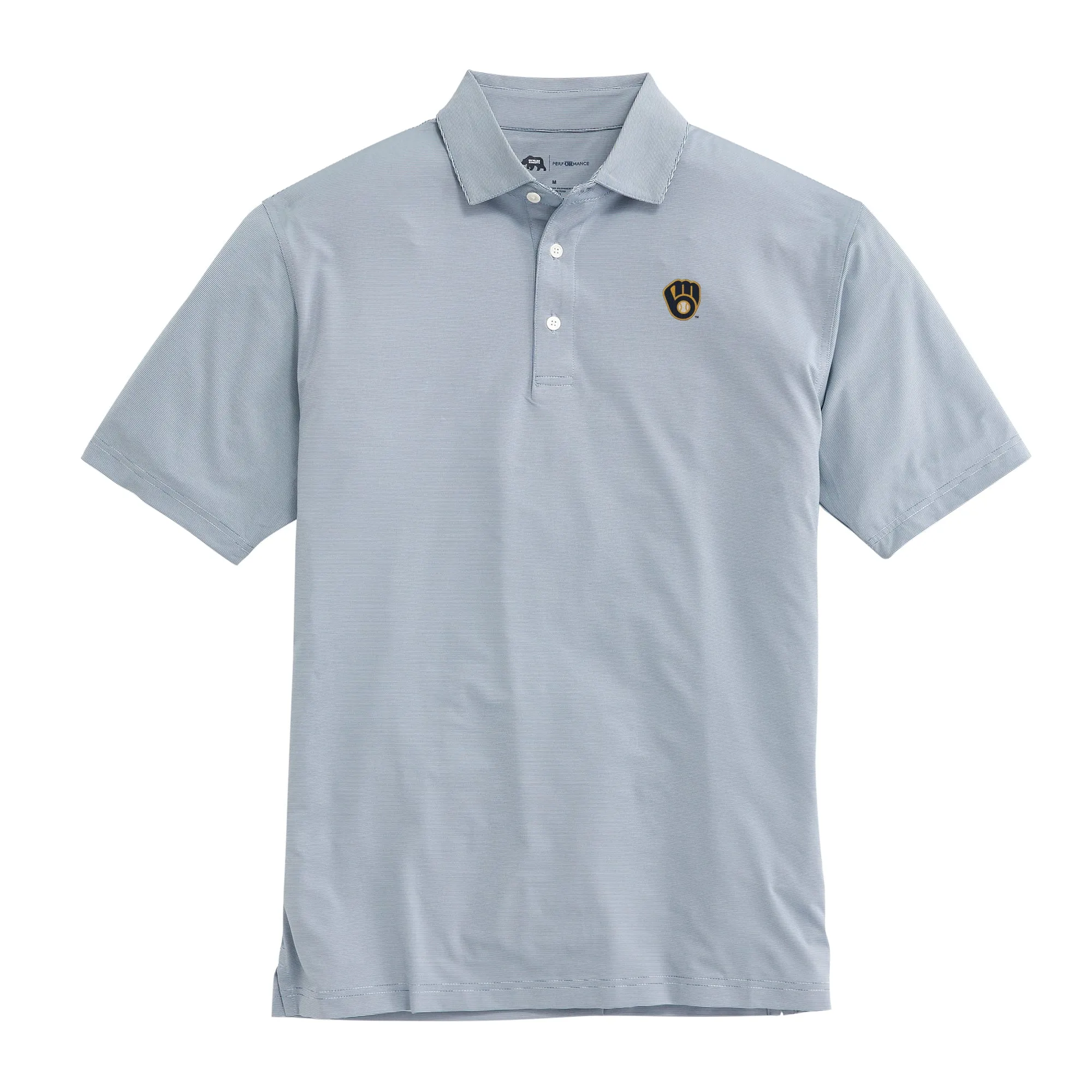 Milwaukee Brewers Hairline Stripe Performance Polo