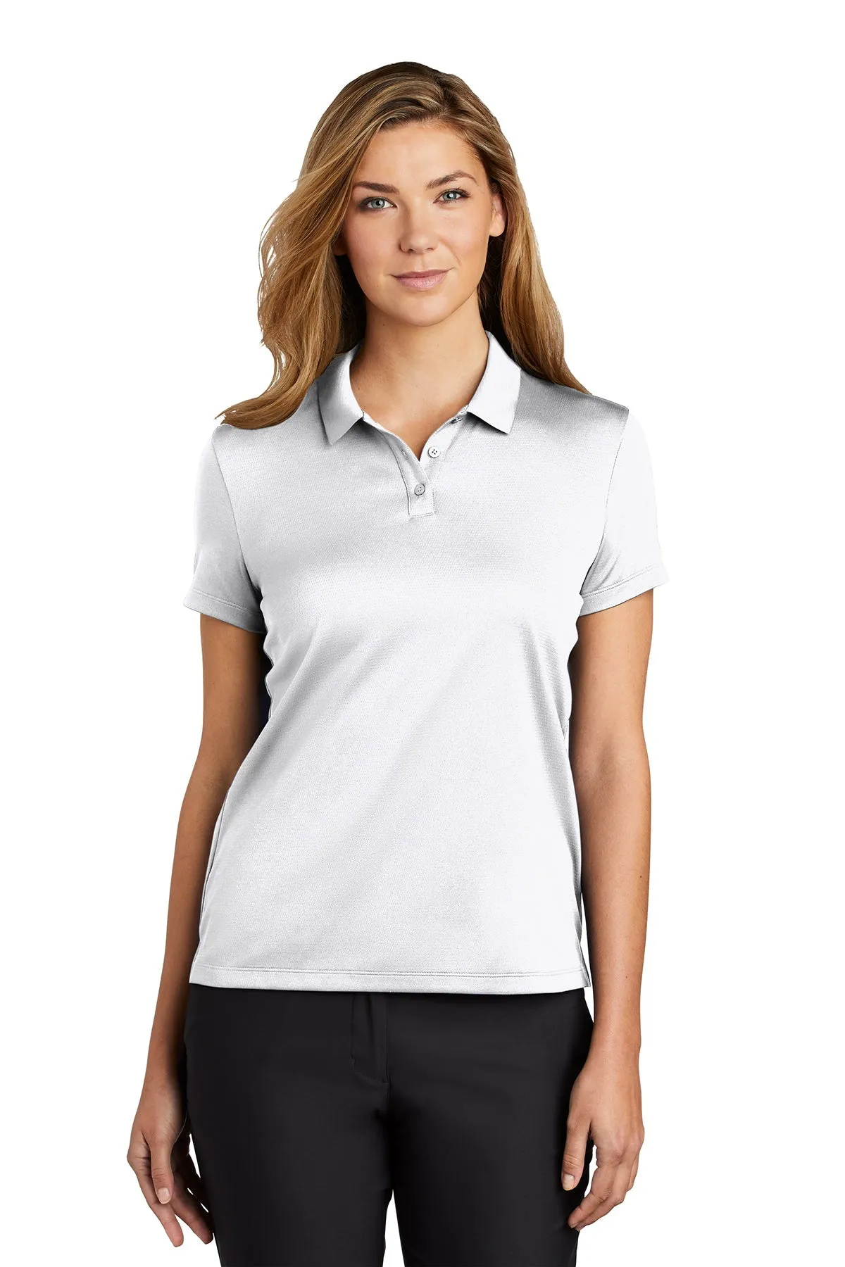 Nike Ladies Dry Essential Customized Polos, White