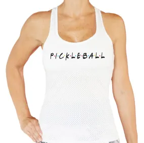 Pickleball "Friends" Mesh Tank