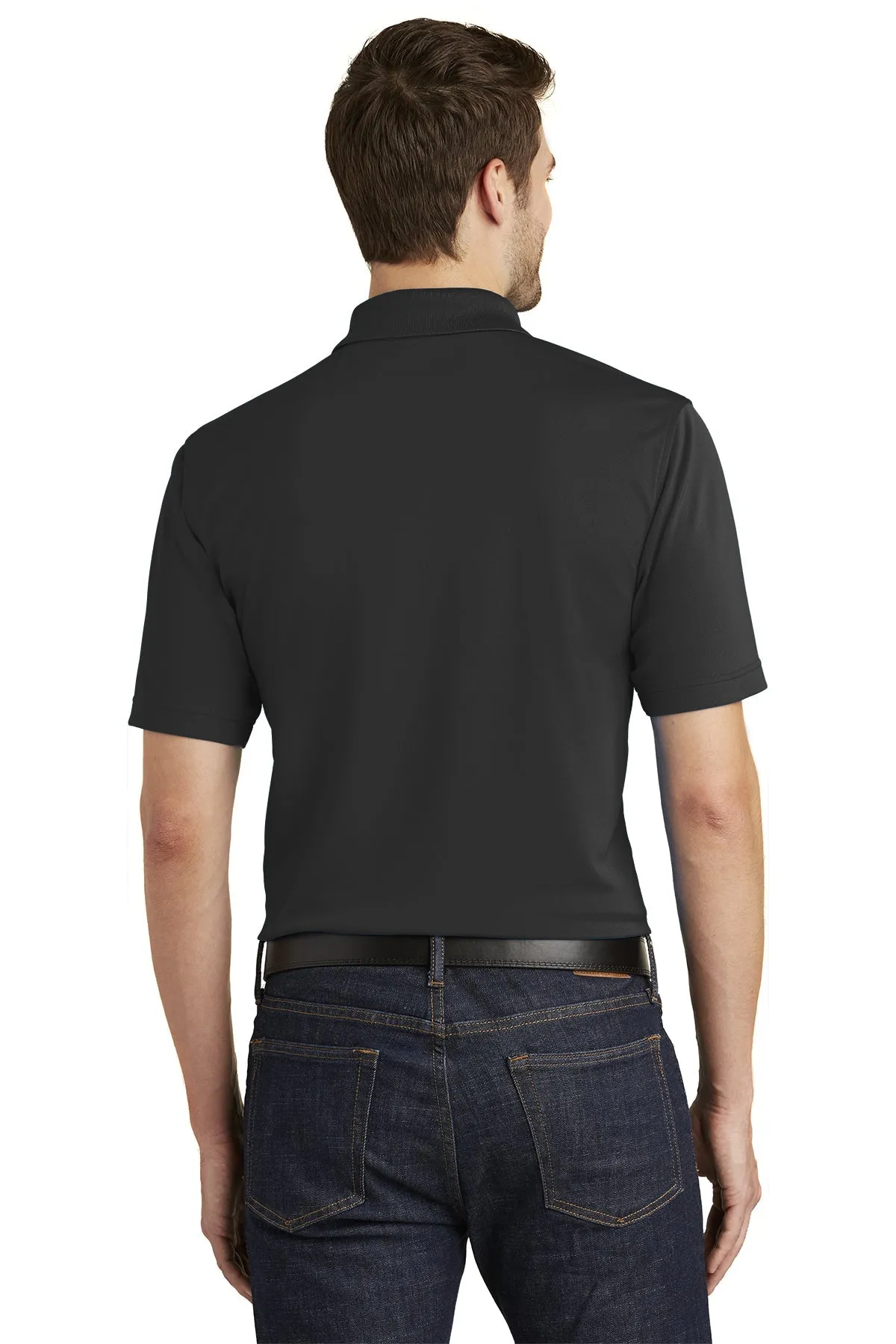 Port Authority Dry Zone UV Micro-Mesh Custom Polos, Deep Black