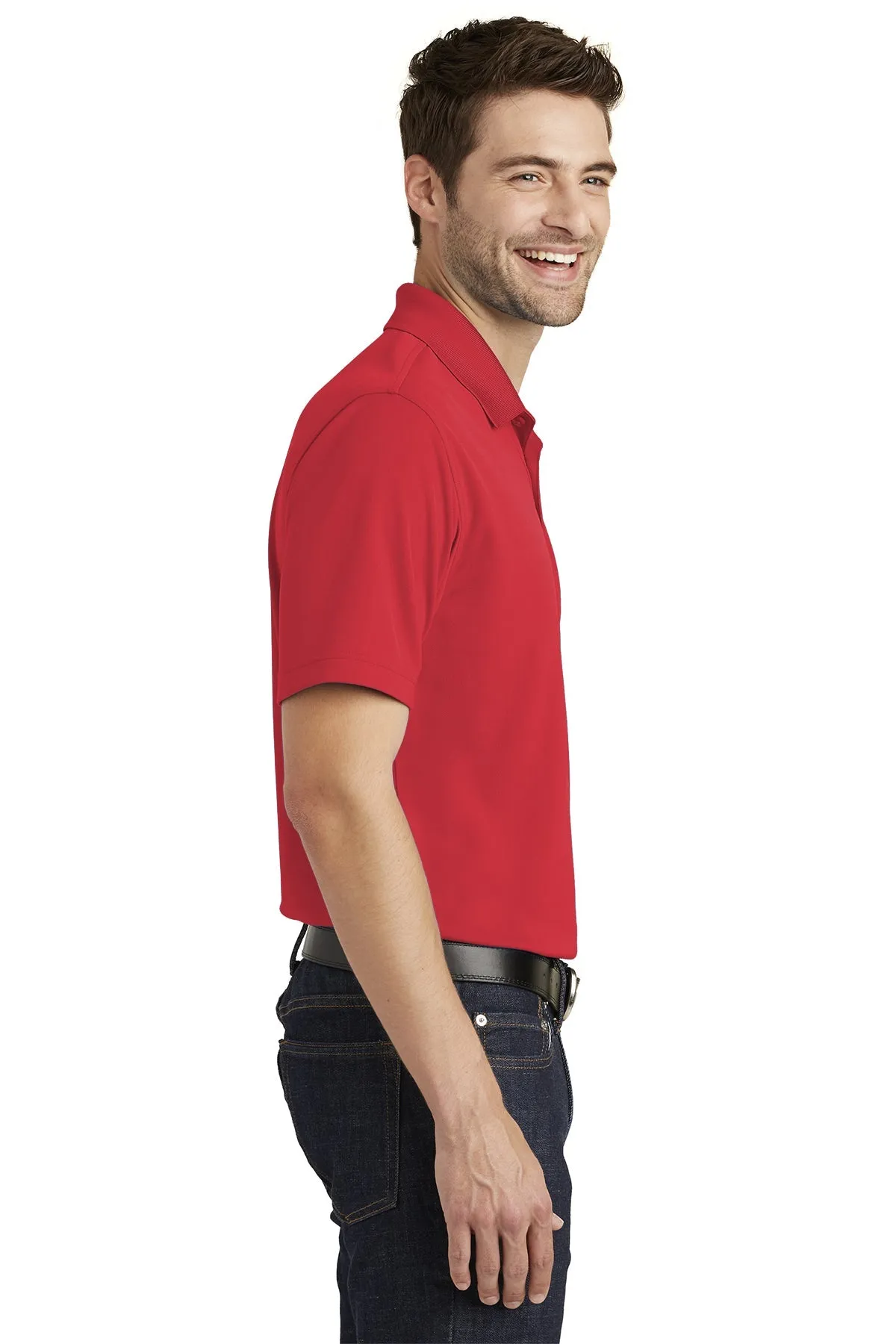 Port Authority Dry Zone UV Micro-Mesh Custom Polos, Rich Red