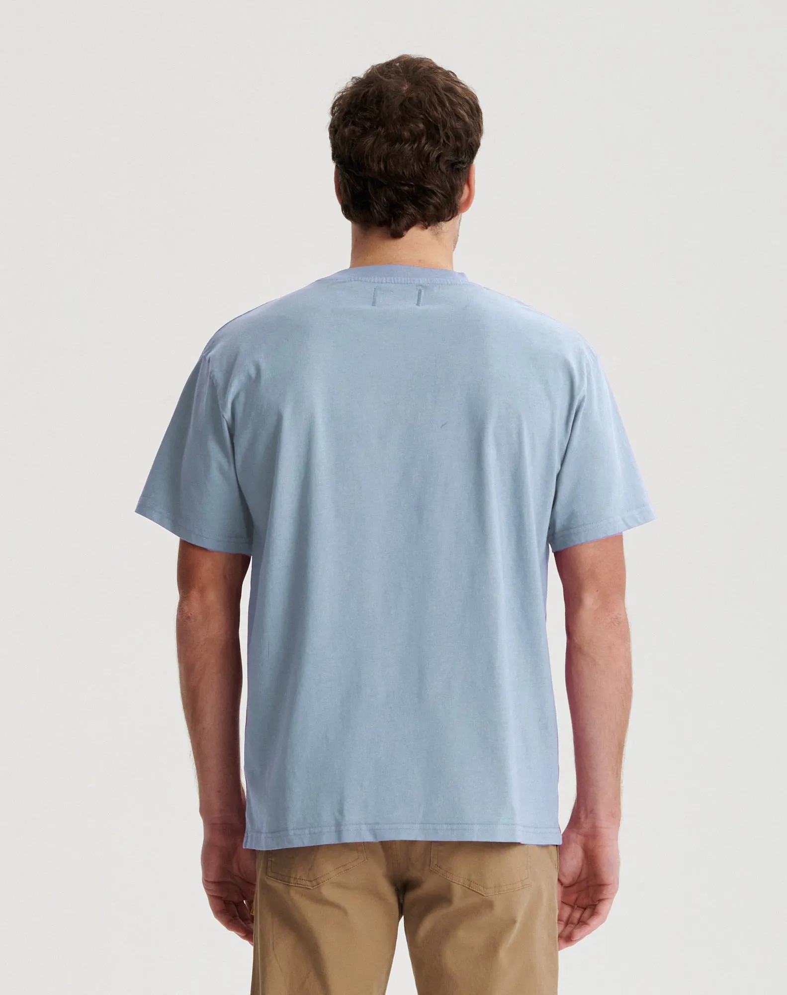 Scribble Embroidery Tee - Sky