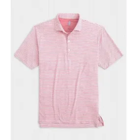 Seymour Striped Polo in Azalea by Johnnie-O