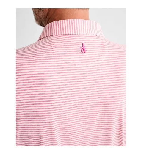 Seymour Striped Polo in Azalea by Johnnie-O