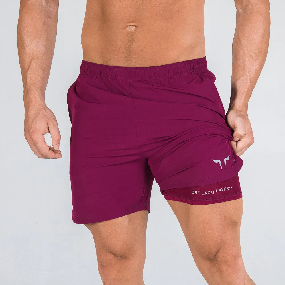 SQUATWOLF Men's 2-in-1 Dry Tech Shorts