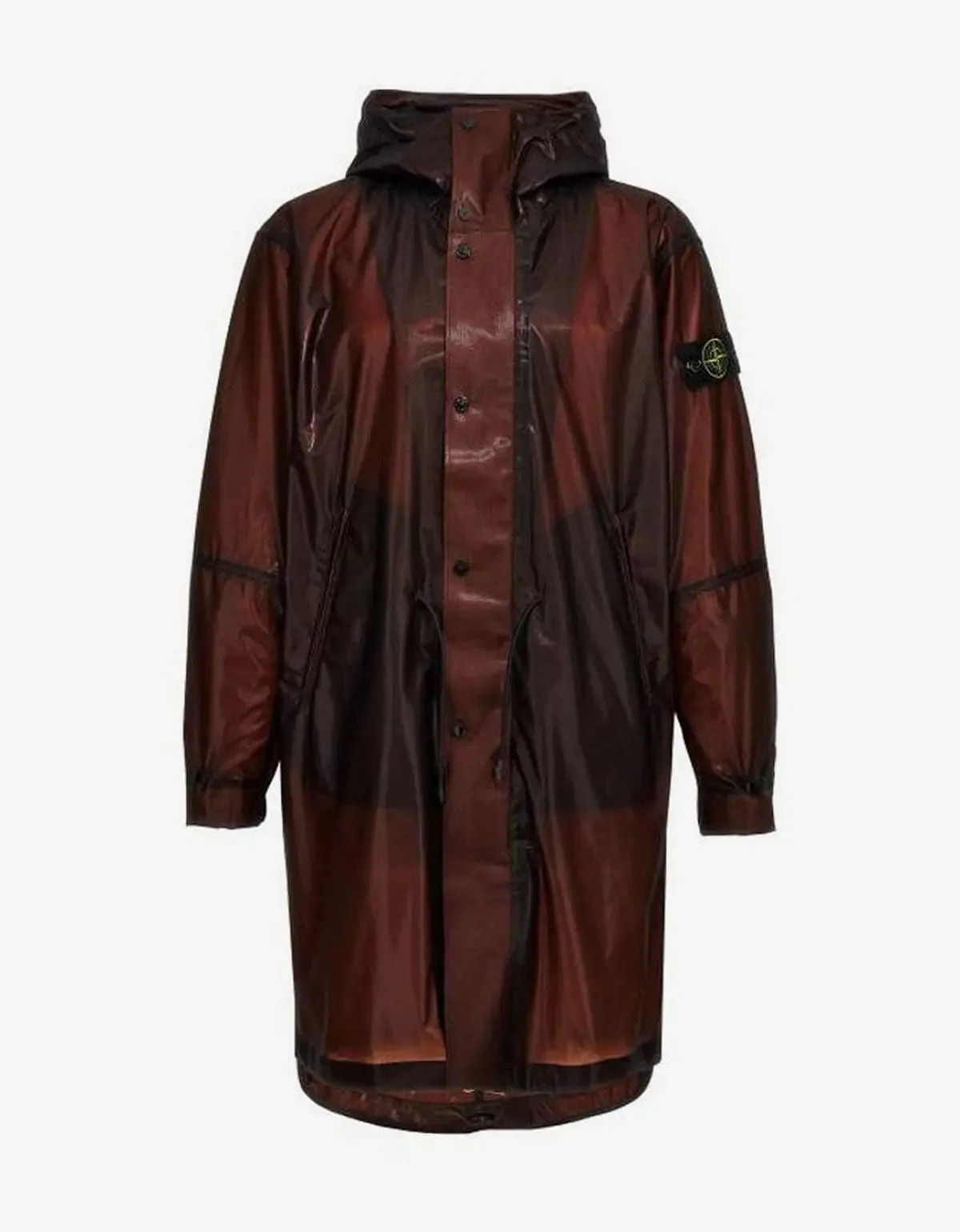 Stone Island Red Metallic Run-Proof Nylon Parka