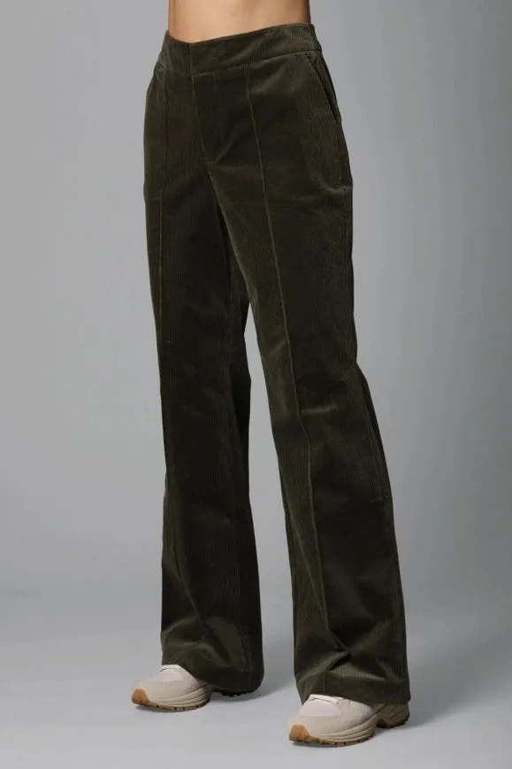 Stretch Corduroy Flare Trouser Spanish Moss