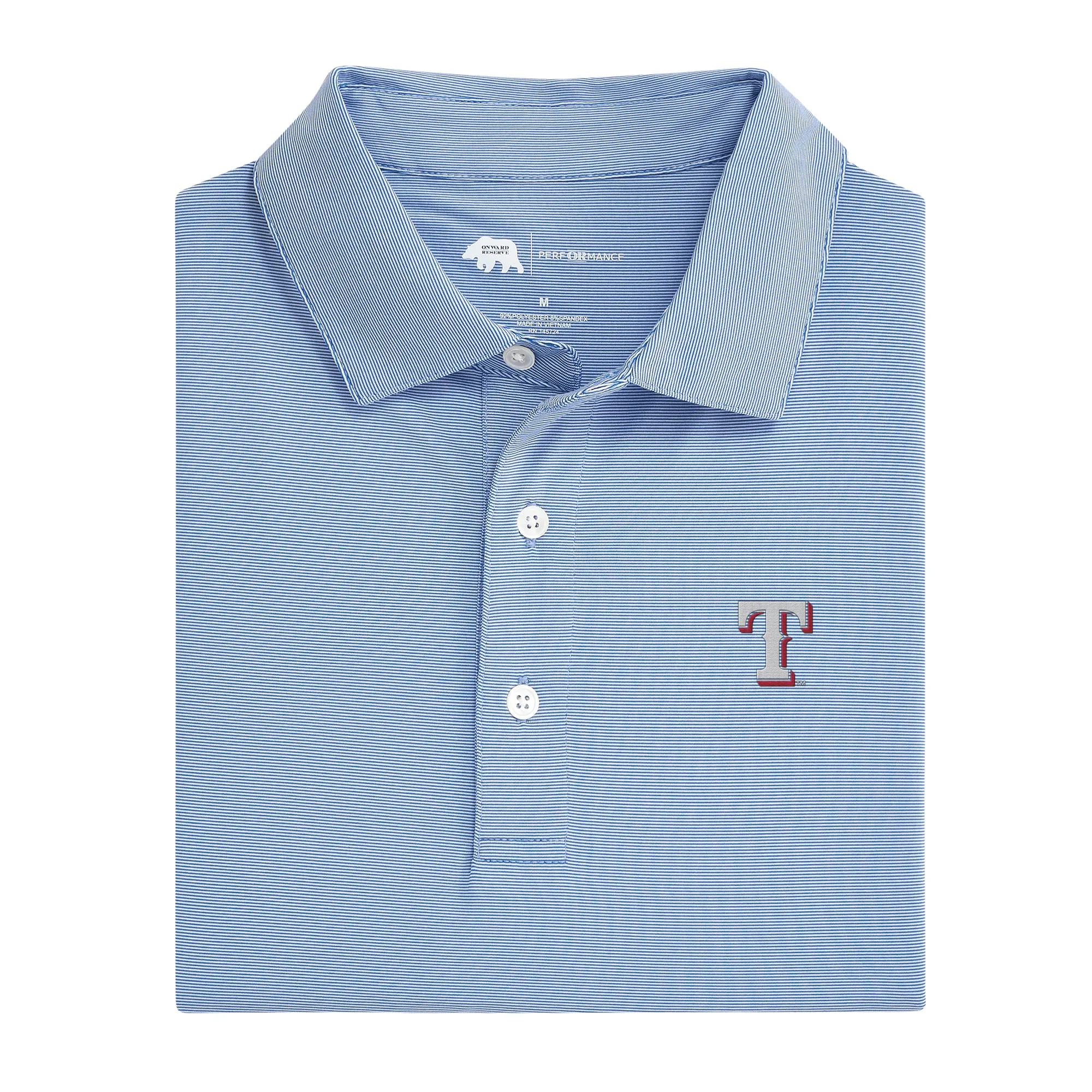 Texas Rangers Hairline Stripe Performance Polo