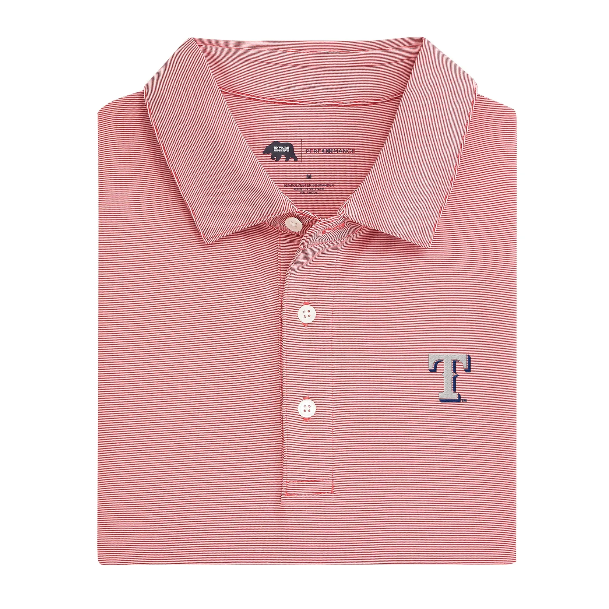 Texas Rangers Hairline Stripe Performance Polo