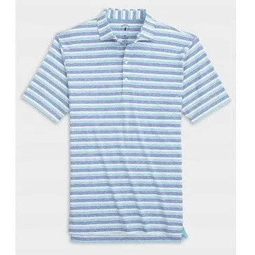 Thimi Striped Top Shelf Performance Polo in Lake by Johnnie-O