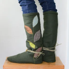 Tie Back Boots Sewing Pattern - Adult