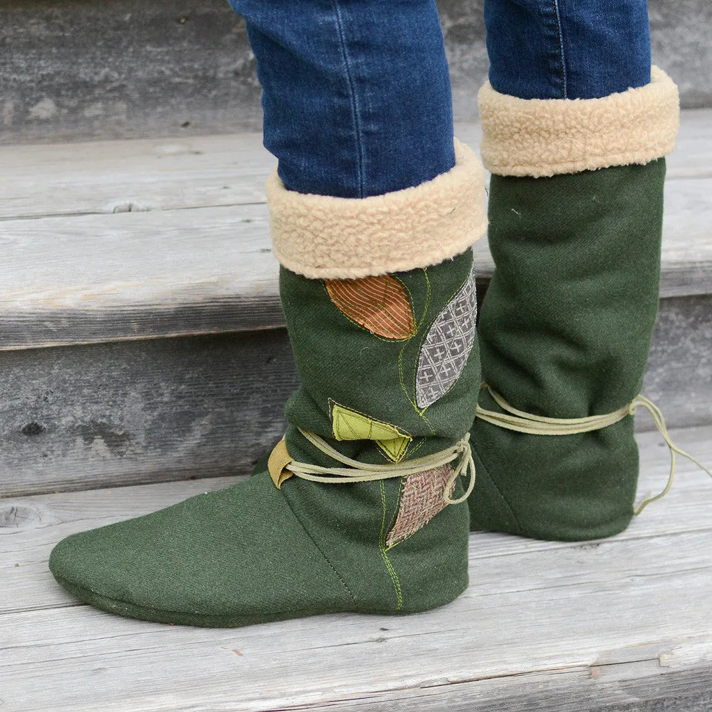 Tie Back Boots Sewing Pattern - Adult