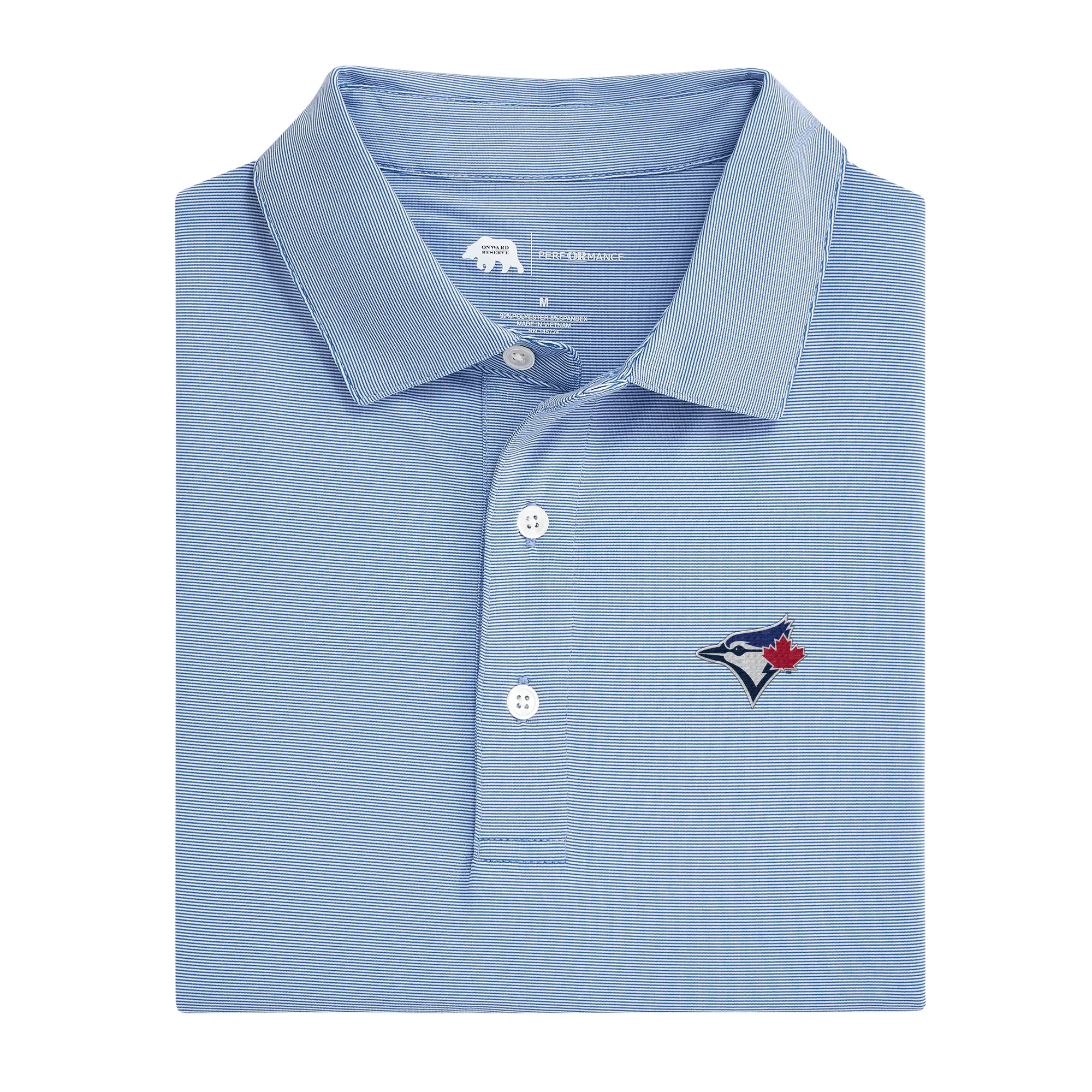 Toronto Blue Jays Hairline Stripe Performance Polo