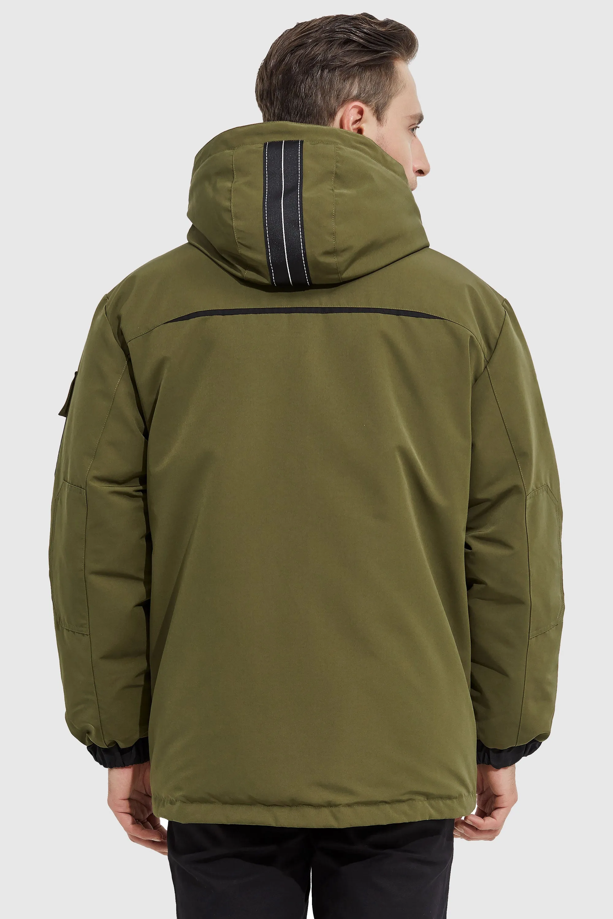 Warm Anorak  Detachable Hood Down Parka